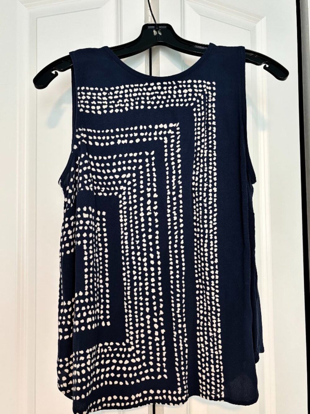 Classic Boden navy and tan sleeveless shirt. Women's size 10